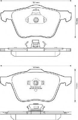 BENDIX 573142B Комплект гальмівних колодок, дискове гальмо