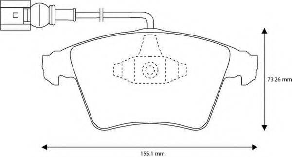 BENDIX 573159B Комплект гальмівних колодок, дискове гальмо