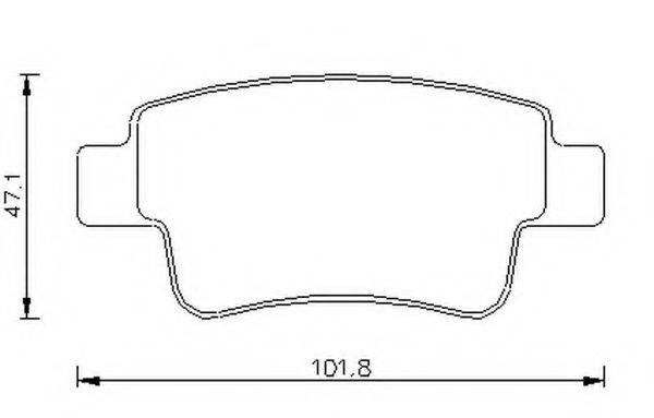 BENDIX 573166B Комплект гальмівних колодок, дискове гальмо