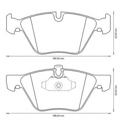 BENDIX 573188B Комплект гальмівних колодок, дискове гальмо