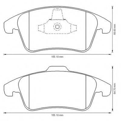 BENDIX 573193B Комплект гальмівних колодок, дискове гальмо