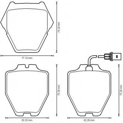 BENDIX 573208B Комплект гальмівних колодок, дискове гальмо