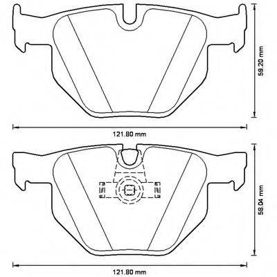 BENDIX 573224B Комплект гальмівних колодок, дискове гальмо