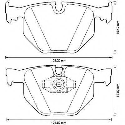 BENDIX 573228B Комплект гальмівних колодок, дискове гальмо