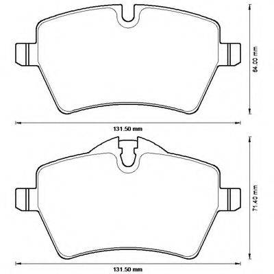 BENDIX 573234B Комплект гальмівних колодок, дискове гальмо