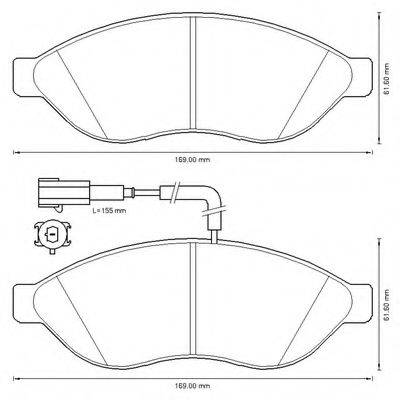 BENDIX 573260B Комплект гальмівних колодок, дискове гальмо