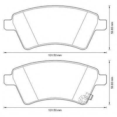 BENDIX 573288B Комплект гальмівних колодок, дискове гальмо