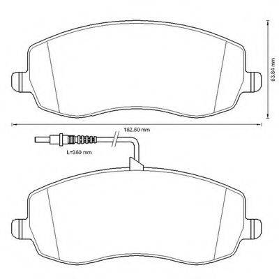 BENDIX 573327B Комплект гальмівних колодок, дискове гальмо