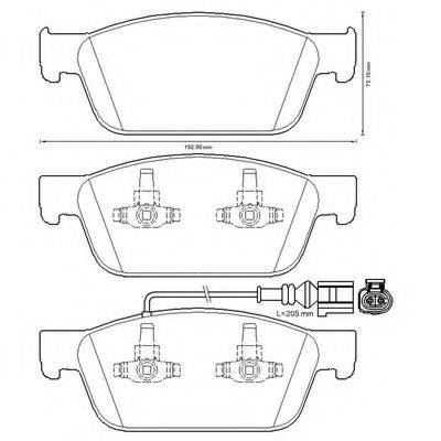 BENDIX 573330B Комплект гальмівних колодок, дискове гальмо