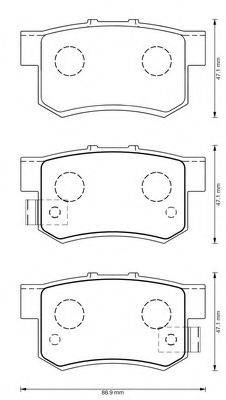 BENDIX 573375B Комплект гальмівних колодок, дискове гальмо