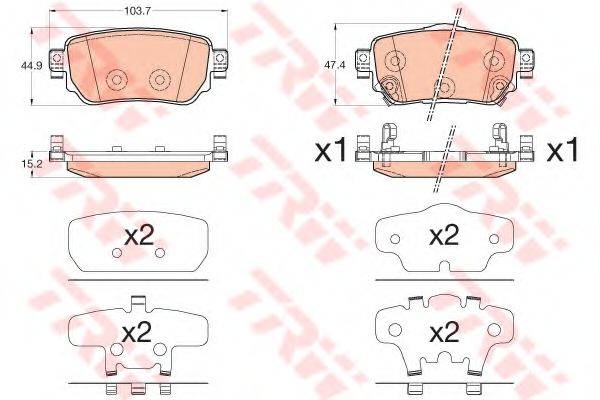 DR!VE+ DP1010100803 Комплект гальмівних колодок, дискове гальмо