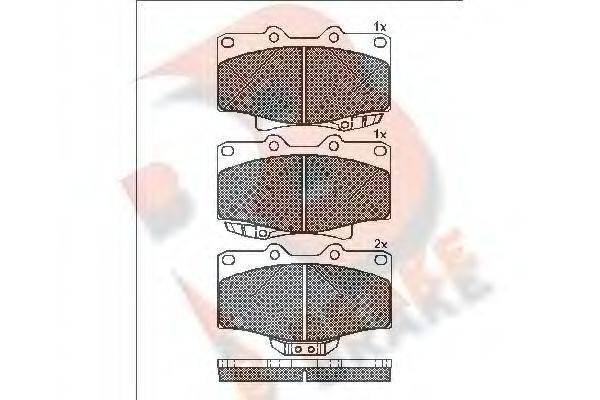 R BRAKE RB1025 Комплект гальмівних колодок, дискове гальмо