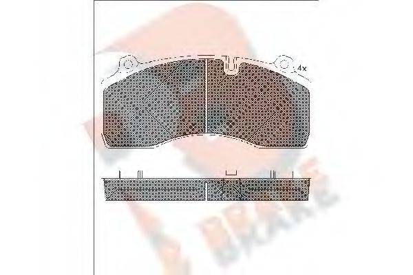 R BRAKE RB1977 Комплект гальмівних колодок, дискове гальмо