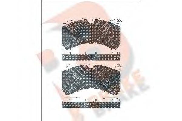 R BRAKE RB2123 Комплект гальмівних колодок, дискове гальмо