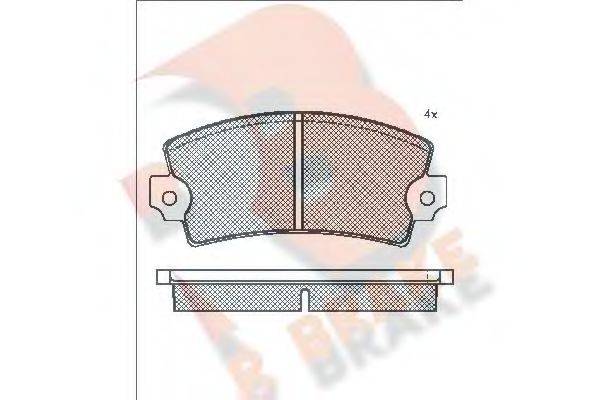 R BRAKE RB0139 Комплект гальмівних колодок, дискове гальмо