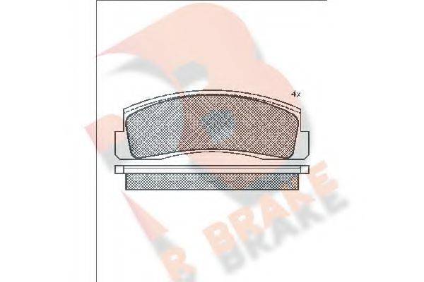 R BRAKE RB0269 Комплект гальмівних колодок, дискове гальмо