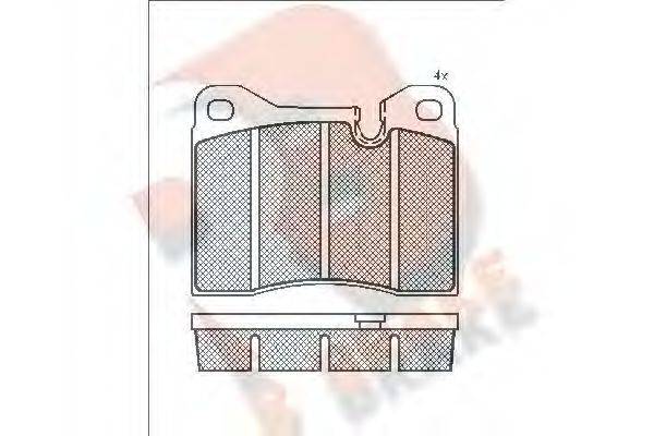 R BRAKE RB0305 Комплект гальмівних колодок, дискове гальмо