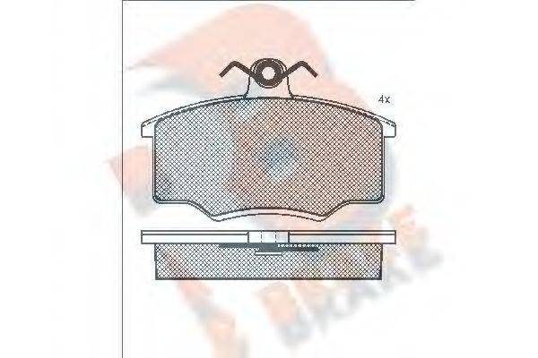 R BRAKE RB0318 Комплект гальмівних колодок, дискове гальмо