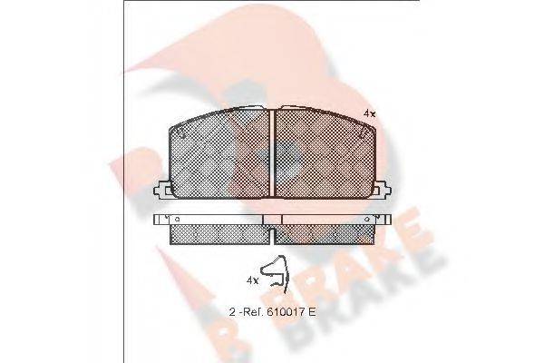 R BRAKE RB0462 Комплект гальмівних колодок, дискове гальмо