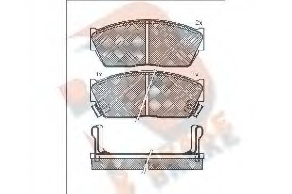 R BRAKE RB0484 Комплект гальмівних колодок, дискове гальмо