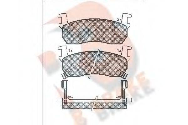 R BRAKE RB0530 Комплект гальмівних колодок, дискове гальмо