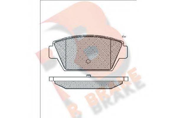 R BRAKE RB0540 Комплект гальмівних колодок, дискове гальмо