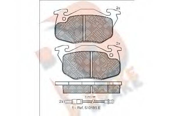 R BRAKE RB0633 Комплект гальмівних колодок, дискове гальмо