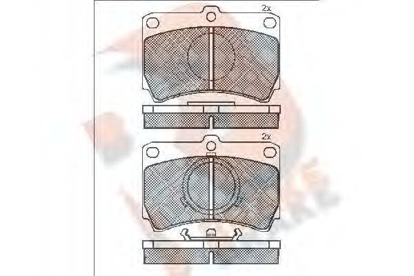 R BRAKE RB0756 Комплект гальмівних колодок, дискове гальмо