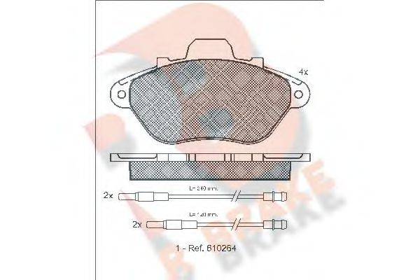 R BRAKE RB0786 Комплект гальмівних колодок, дискове гальмо