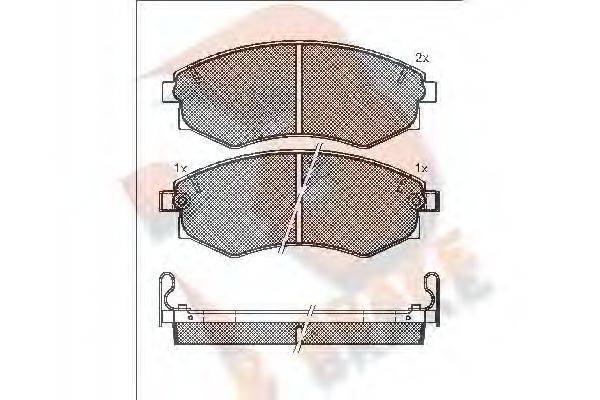 R BRAKE RB0877 Комплект гальмівних колодок, дискове гальмо