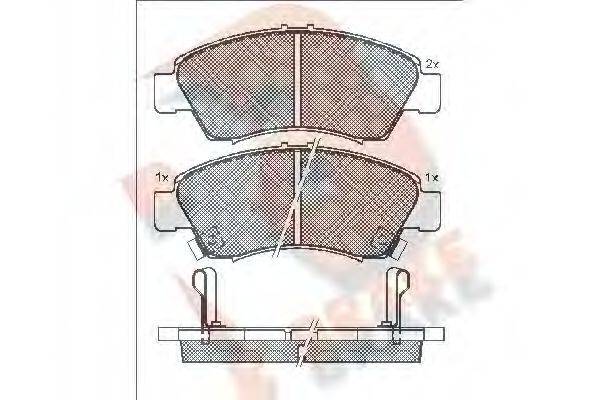 R BRAKE RB0958 Комплект гальмівних колодок, дискове гальмо