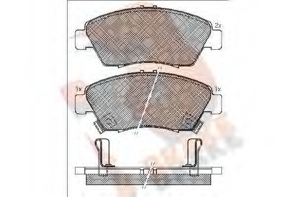 R BRAKE RB0959 Комплект гальмівних колодок, дискове гальмо