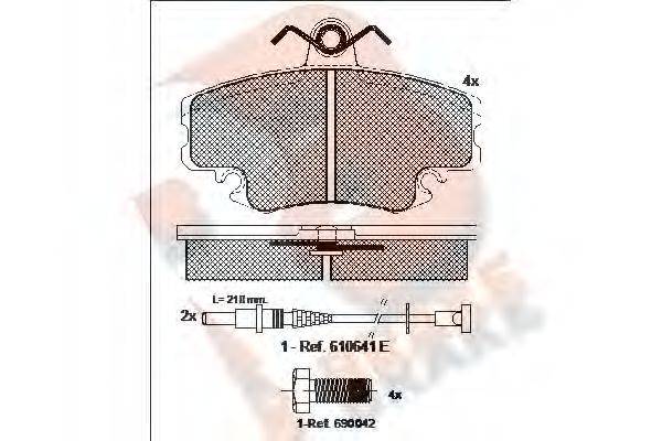 R BRAKE RB0993700 Комплект гальмівних колодок, дискове гальмо