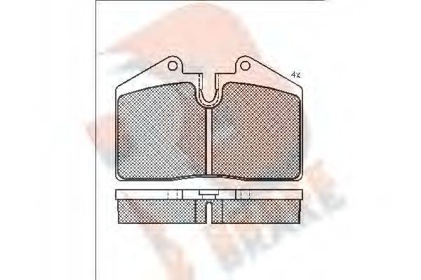 R BRAKE RB1036 Комплект гальмівних колодок, дискове гальмо