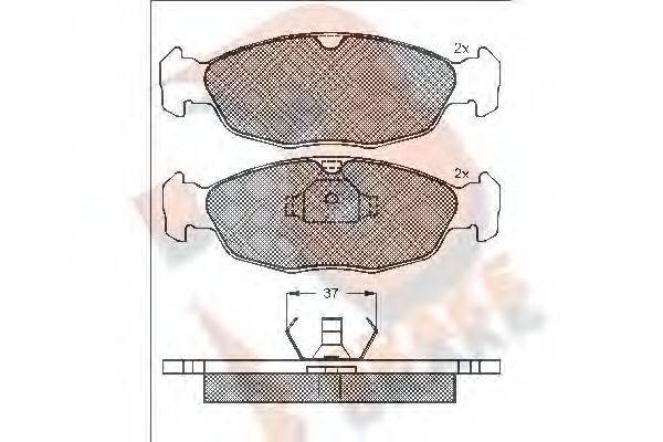 R BRAKE RB1084 Комплект гальмівних колодок, дискове гальмо