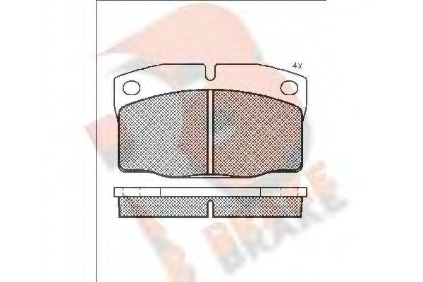 R BRAKE RB1092 Комплект гальмівних колодок, дискове гальмо