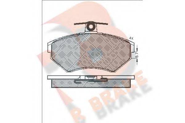 R BRAKE RB1156 Комплект гальмівних колодок, дискове гальмо