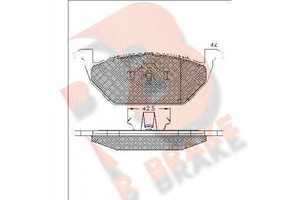 R BRAKE RB1184 Комплект гальмівних колодок, дискове гальмо