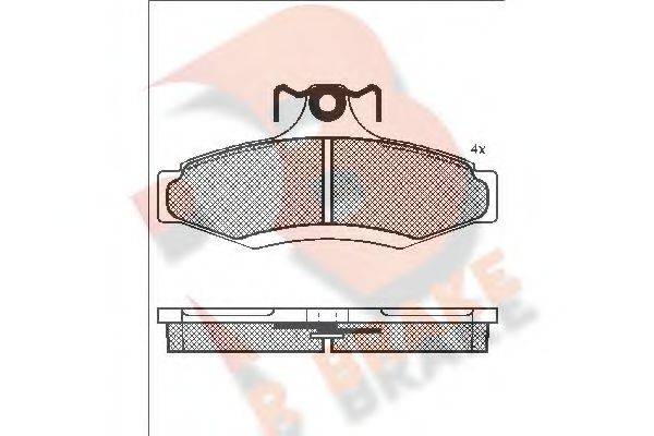 R BRAKE RB1261 Комплект гальмівних колодок, дискове гальмо