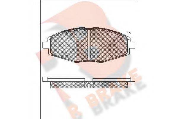 R BRAKE RB1262 Комплект гальмівних колодок, дискове гальмо