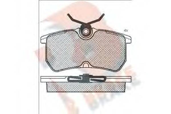 R BRAKE RB1265 Комплект гальмівних колодок, дискове гальмо