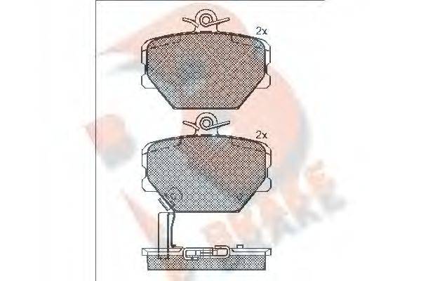 R BRAKE RB1274 Комплект гальмівних колодок, дискове гальмо