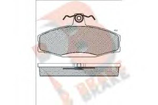 R BRAKE RB1317 Комплект гальмівних колодок, дискове гальмо