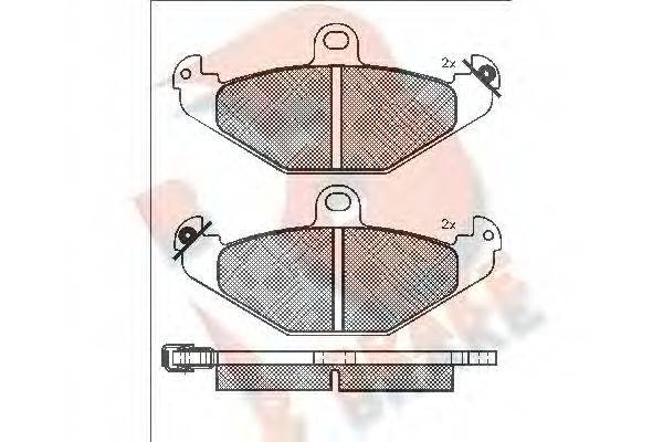 R BRAKE RB1379 Комплект гальмівних колодок, дискове гальмо