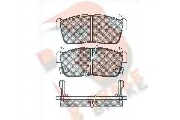 R BRAKE RB1452 Комплект гальмівних колодок, дискове гальмо