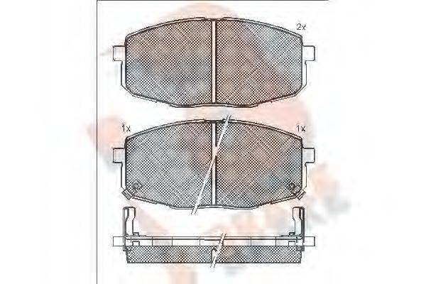 R BRAKE RB1540 Комплект гальмівних колодок, дискове гальмо