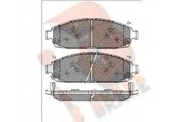 R BRAKE RB1713 Комплект гальмівних колодок, дискове гальмо