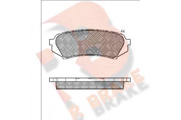 R BRAKE RB1734 Комплект гальмівних колодок, дискове гальмо