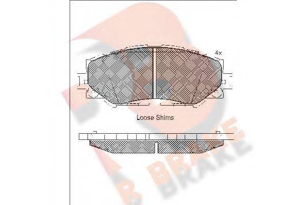 R BRAKE RB1760 Комплект гальмівних колодок, дискове гальмо