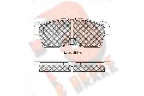 R BRAKE RB1833 Комплект гальмівних колодок, дискове гальмо